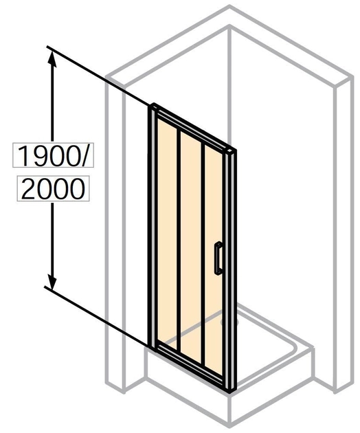 Huppe Classics 2 900x2000 (C20307.069.321) Габаритні розміри