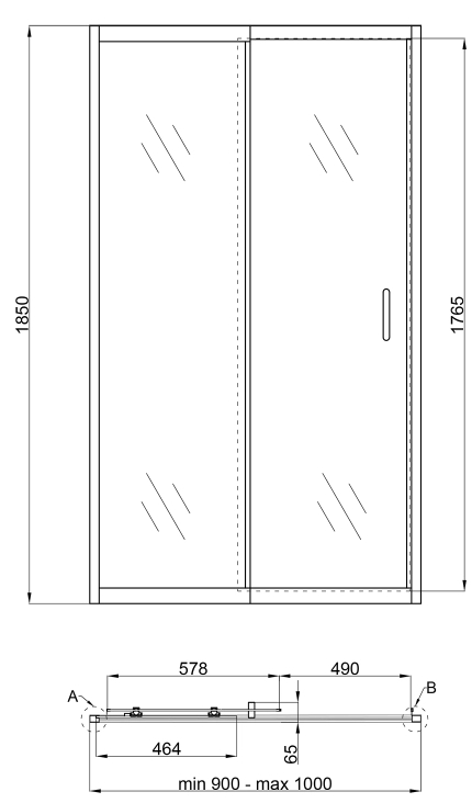 Q-tap Taurus CRM209-1.C6 90-100x185 Габаритные размеры