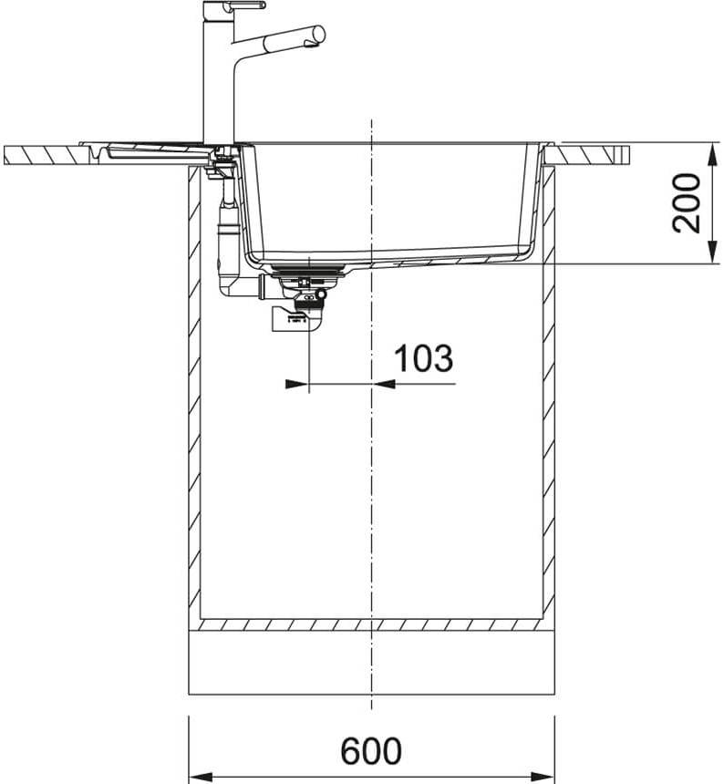 Franke Centro CNG 611-78 XL (114.0701.817) Габаритные размеры