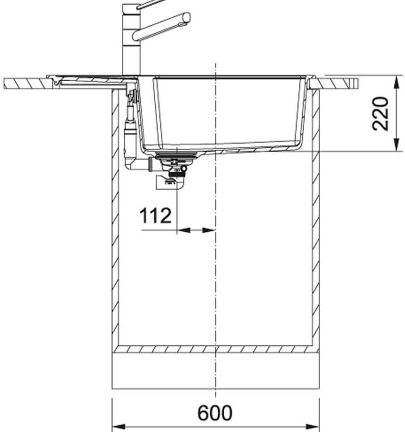 Franke Urban UBG 611-78 XL (114.0716.706) Габаритні розміри