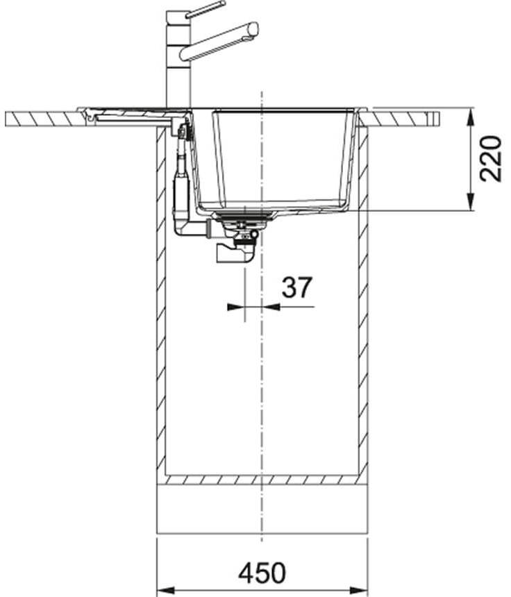 Franke Urban UBG 611-62 (114.0716.708) Габаритні розміри