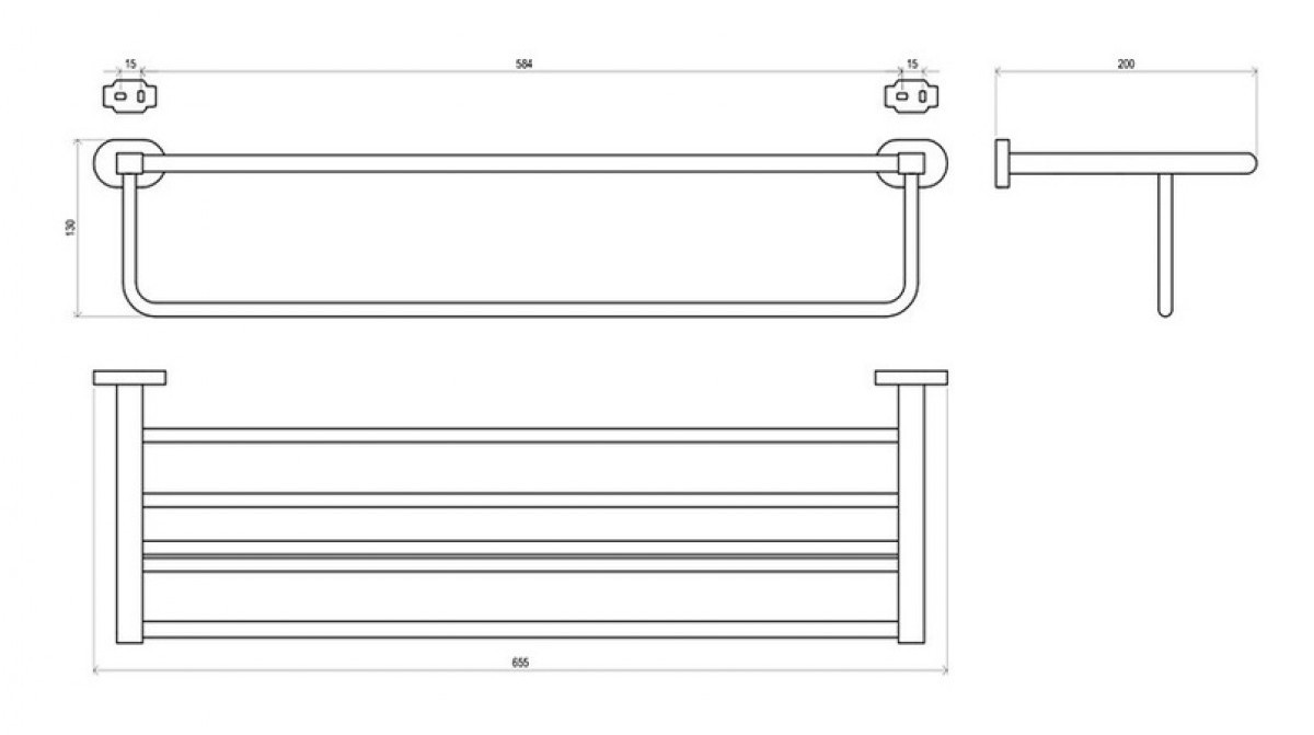 Ravak Chrome CR 330 (X07P194) Габаритные размеры