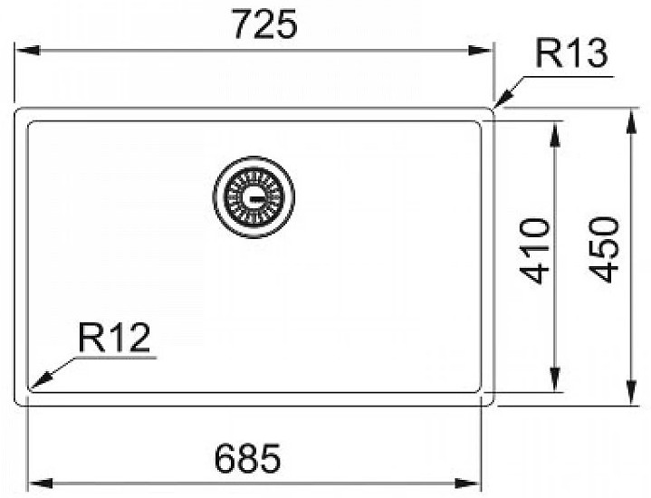 Franke Box BXM 210 / 110-68 (127.0662.644) Габаритные размеры