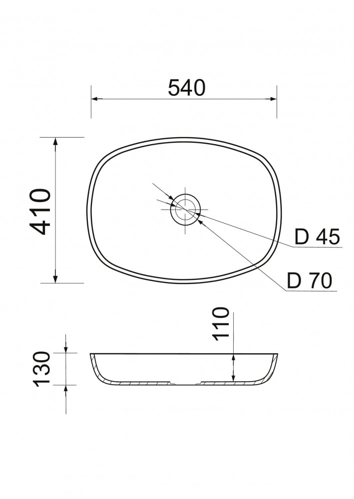 Adamant Amarant 540x410 B&W Габаритные размеры