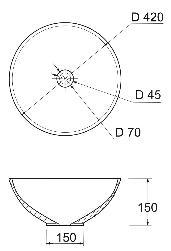 Adamant Kreis 420 B&W Габаритные размеры