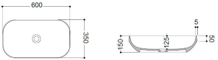 AXA Decus 60*35 см (8530001) Габаритные размеры