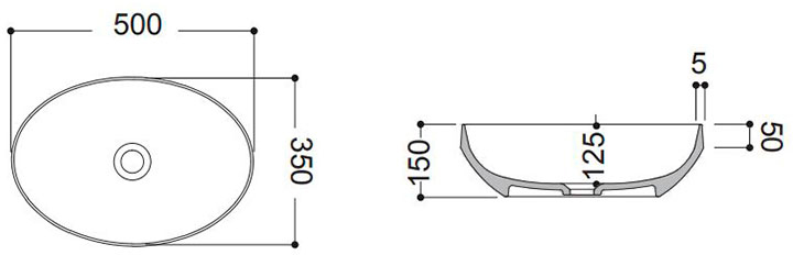 AXA Decus 50*35 см (8510007) Габаритные размеры