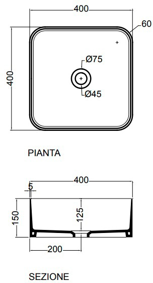 AXA Mate 40*40см (7810012) Габаритні розміри