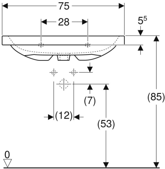 Geberit iCon Light 501.848.JT.1 Габаритні розміри