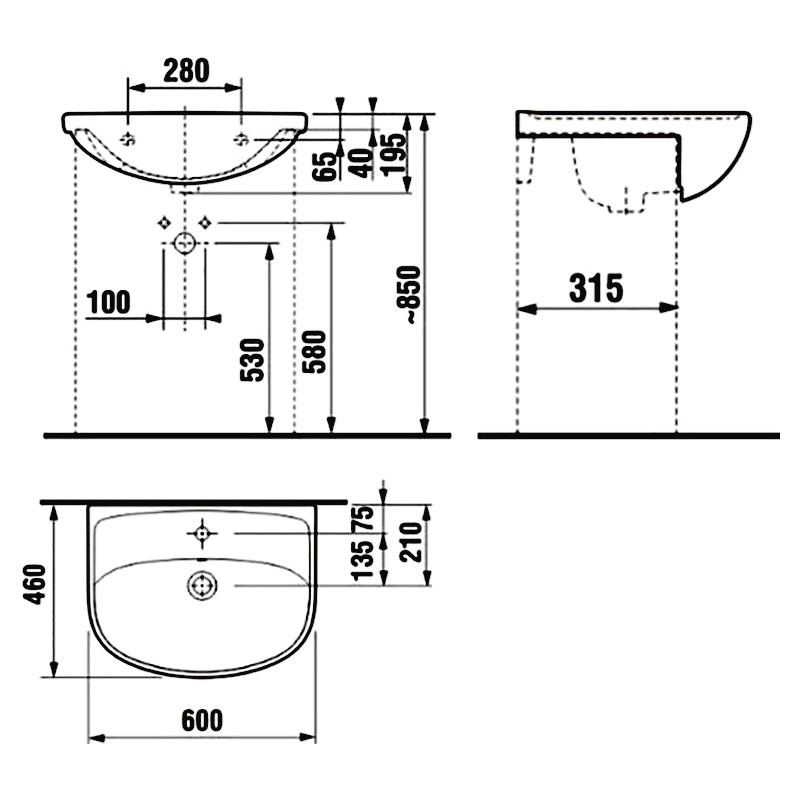 Jika Lyra Plus 60 H8133830001041 Габаритні розміри