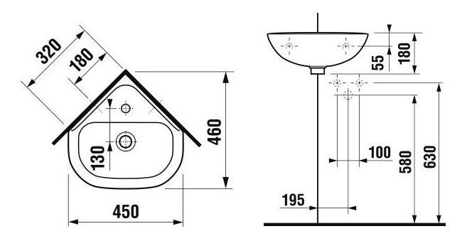 Jika Olymp New 32 H8166120001041 Габаритні розміри