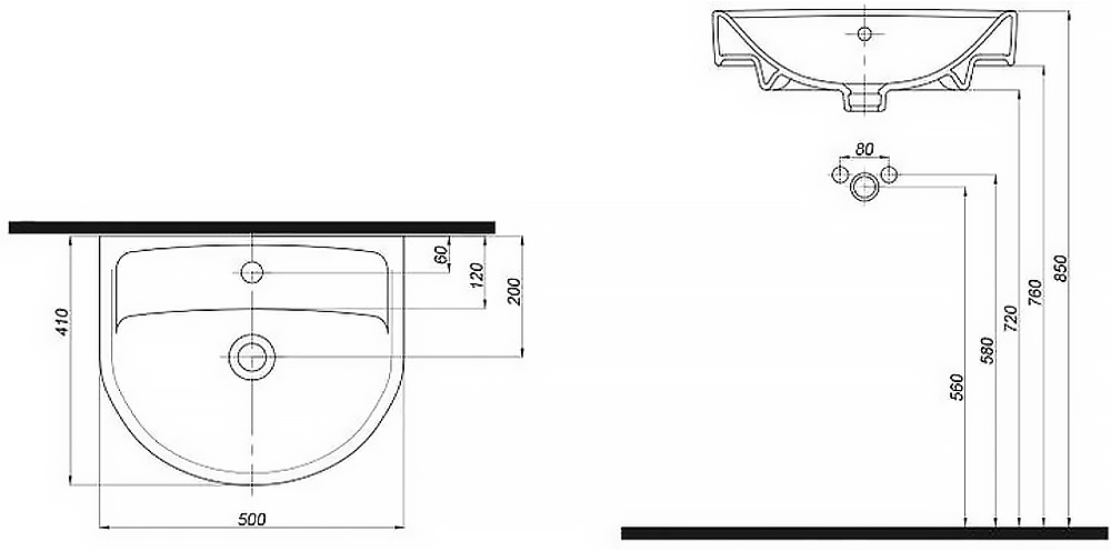 Kolo Status 50 2321500UA Габаритні розміри