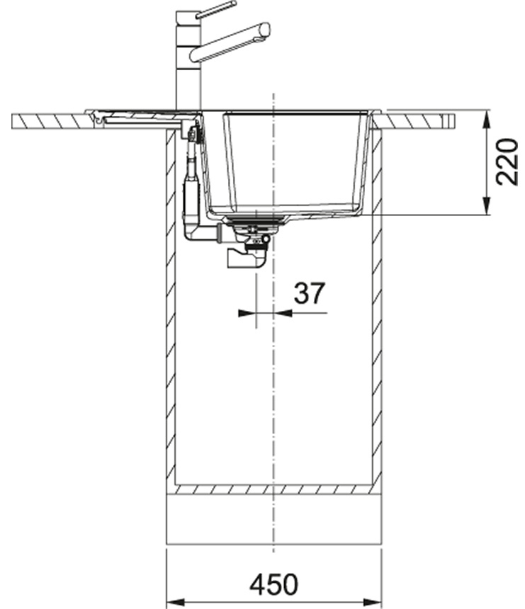 Franke Urban UBG 611-62 114.0701.807 Габаритные размеры