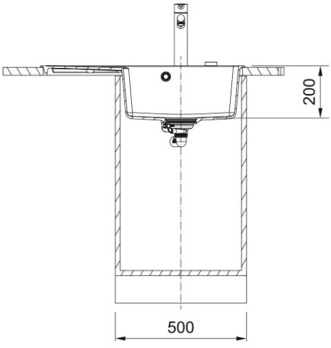 Franke Centro CNG 611-78 TL 114.0716.709 Габаритные размеры