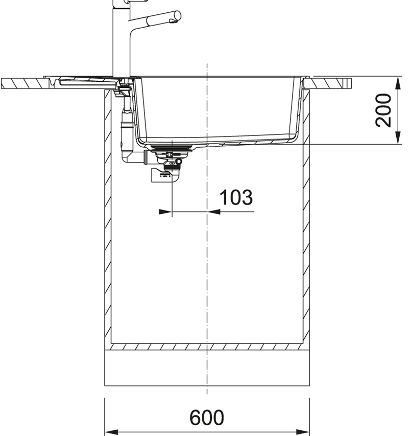 Franke Centro CNG 611-78 XL 114.0701.816 Габаритные размеры