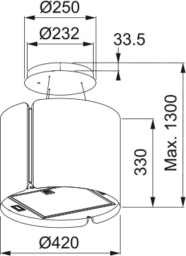 Franke FSMS F42 SS/BK MATT (345.0654.870) Габаритні розміри