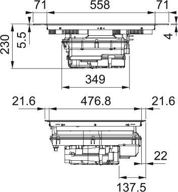 Franke FSM 7081 HI (340.0705.229) Габаритные размеры