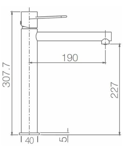 Imex Milos Stick BDYS045-3BL Габаритні розміри