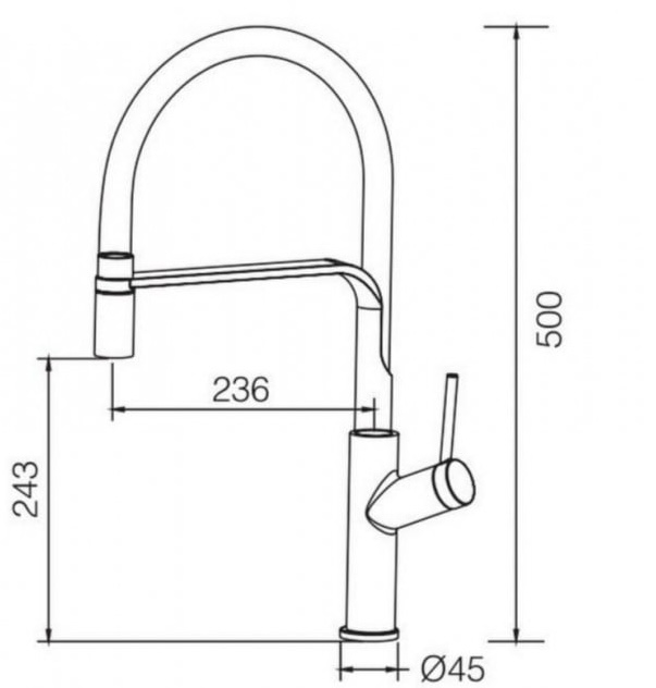 Imex Sena Black Matt GCE022/NG Габаритні розміри