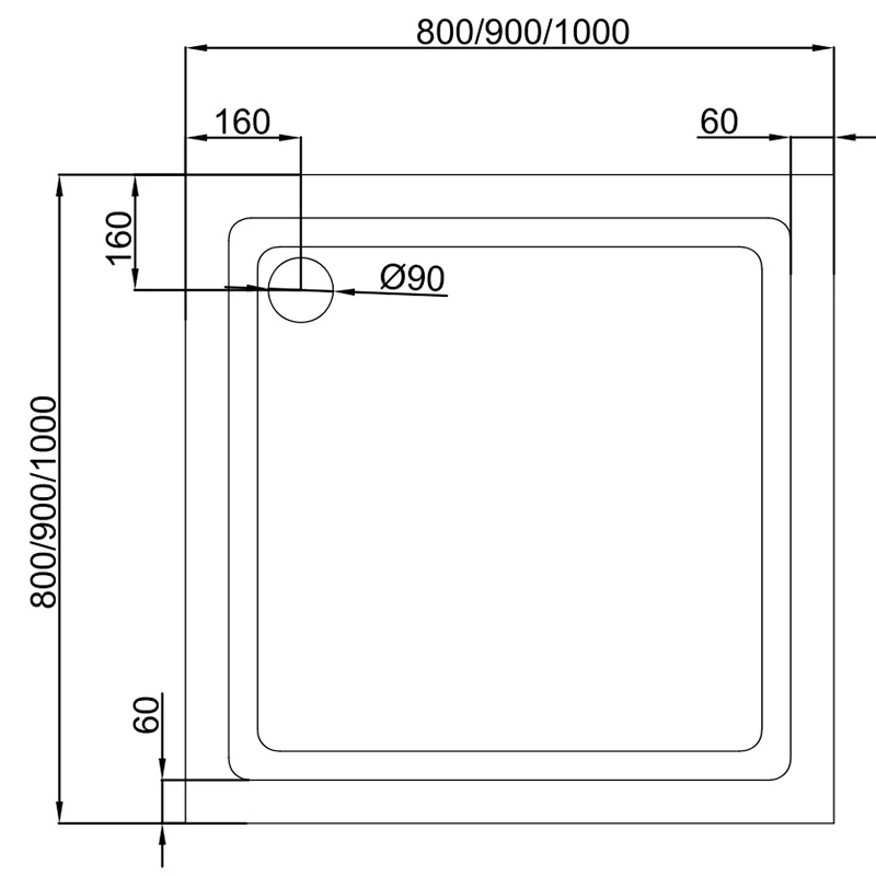 Dusel D102 100x100 Габаритные размеры