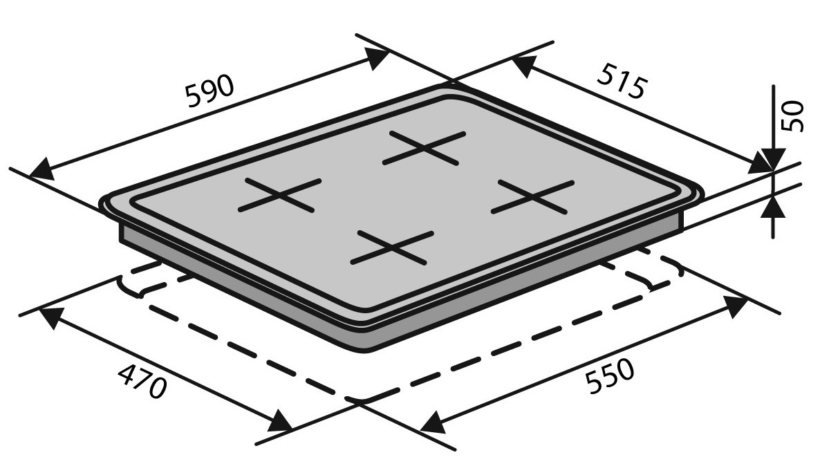 Ventolux HSF640-T3G CS (WH) Габаритні розміри