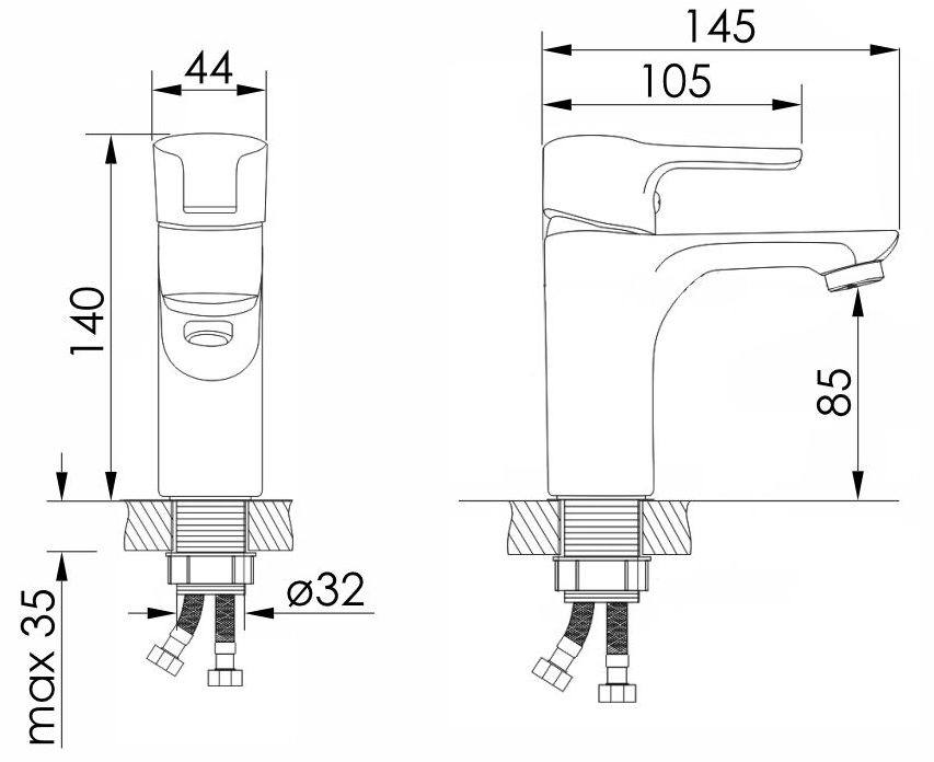 Imprese Jaro f03507301AA Габаритні розміри