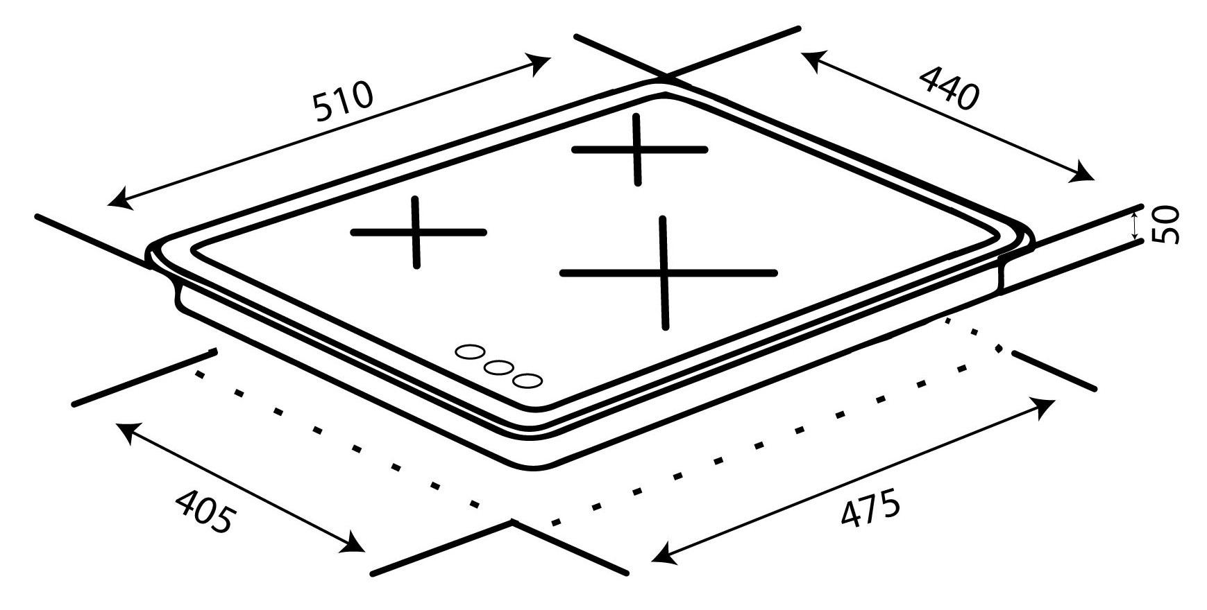 Ventolux HG430-W3G CS (BK) Габаритные размеры