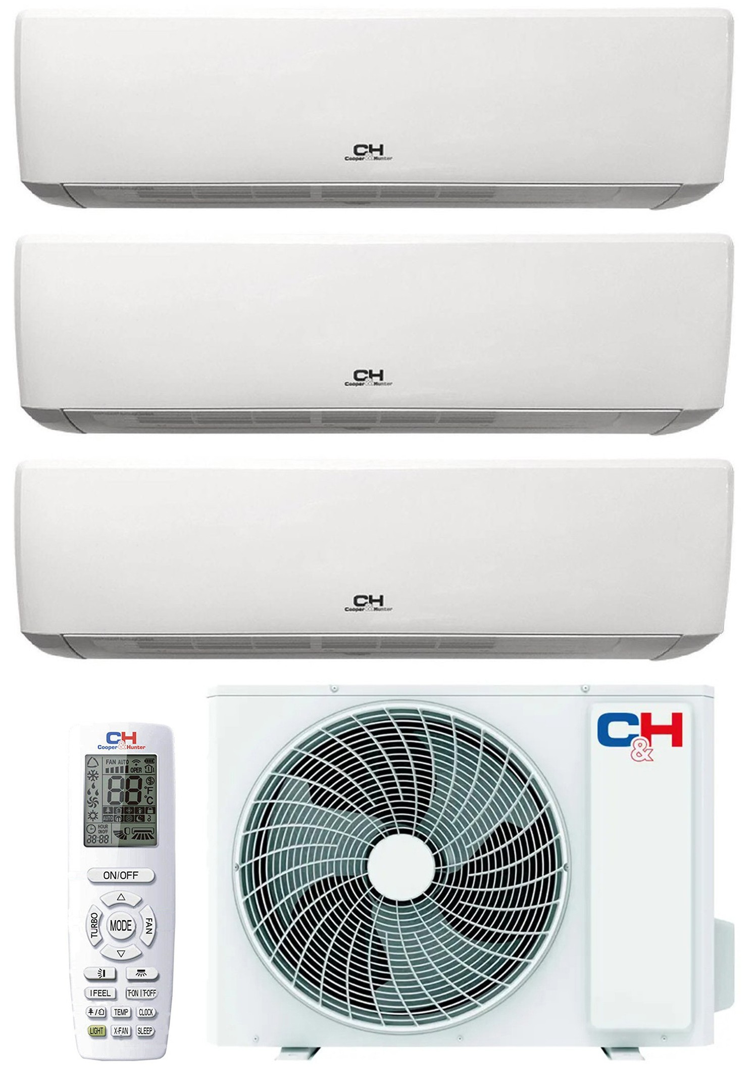 Комплект мульти-сплит системы Cooper&Hunter Vital Inverter Multi 24 (9+9+12)