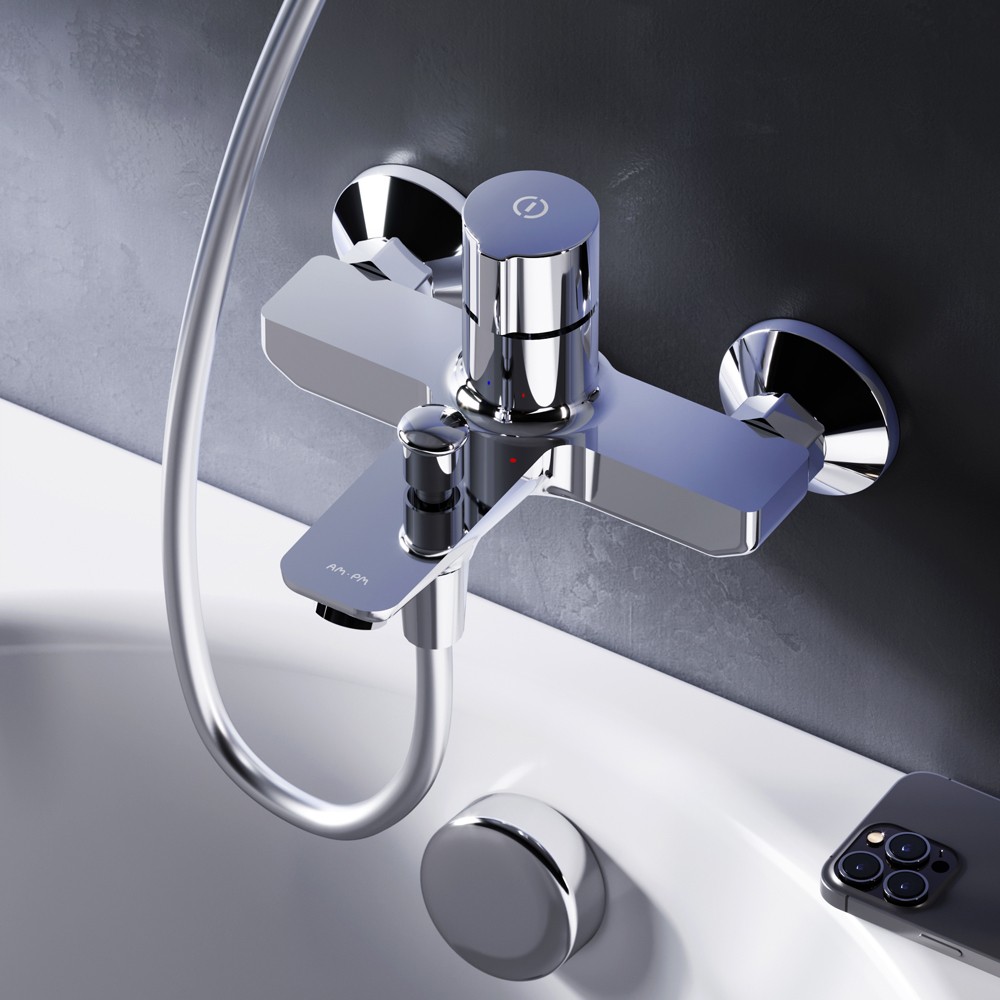 Смеситель для ванны и душа AM.PM TouchReel F85A10500 X-Joy цена 5713 грн - фотография 2
