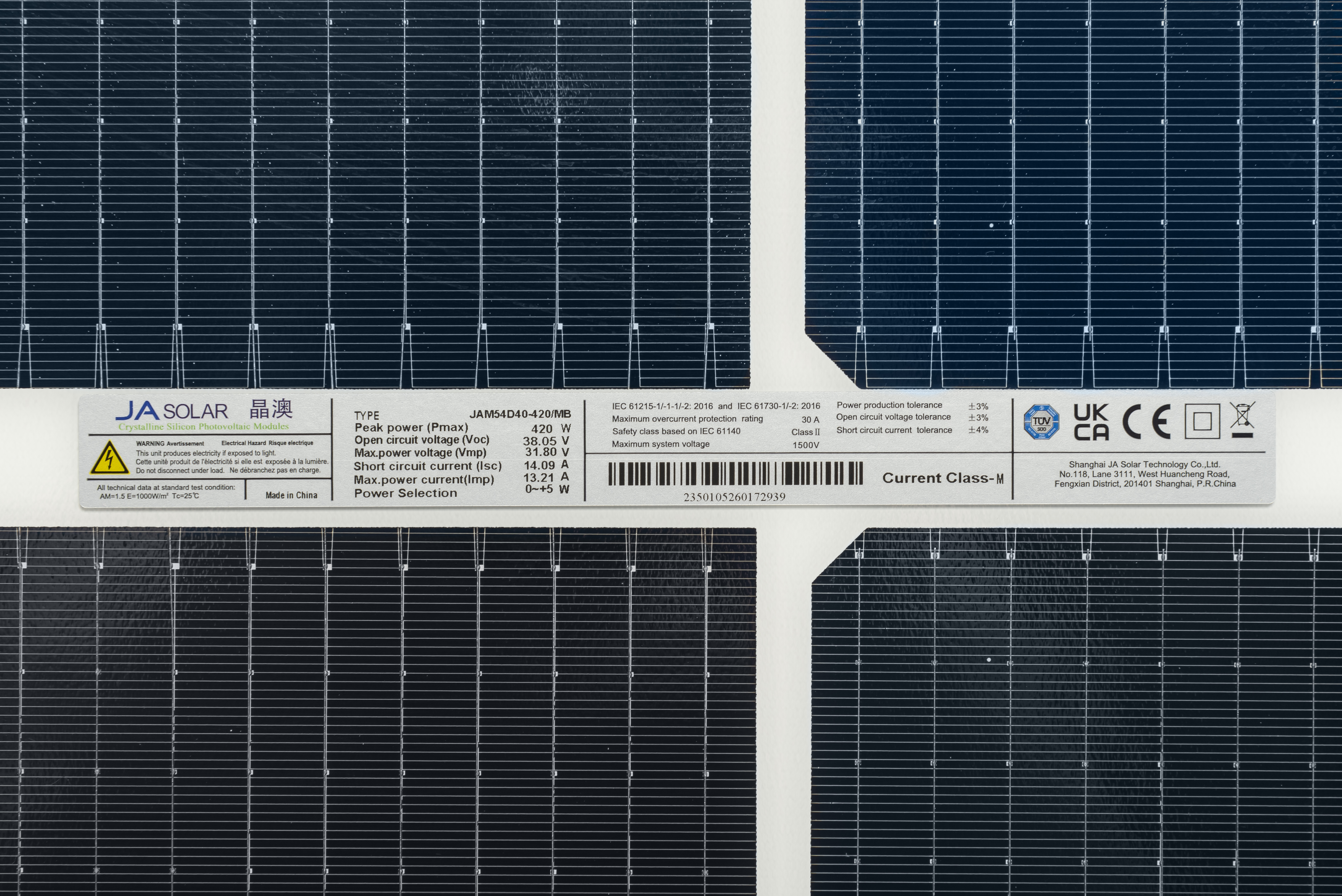 Сонячна панель JA Solar JAM54D40-420/MB 420 Wp, BF Bifacial інструкція - зображення 6