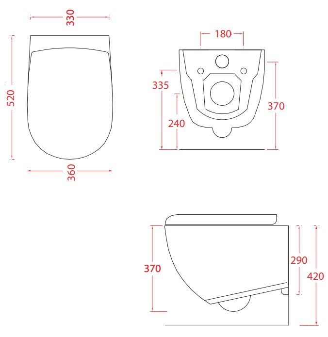 ArtCeram File 2.0 Rimless Blue Avio (FLV004 38;00_FLA014 38) Габаритные размеры