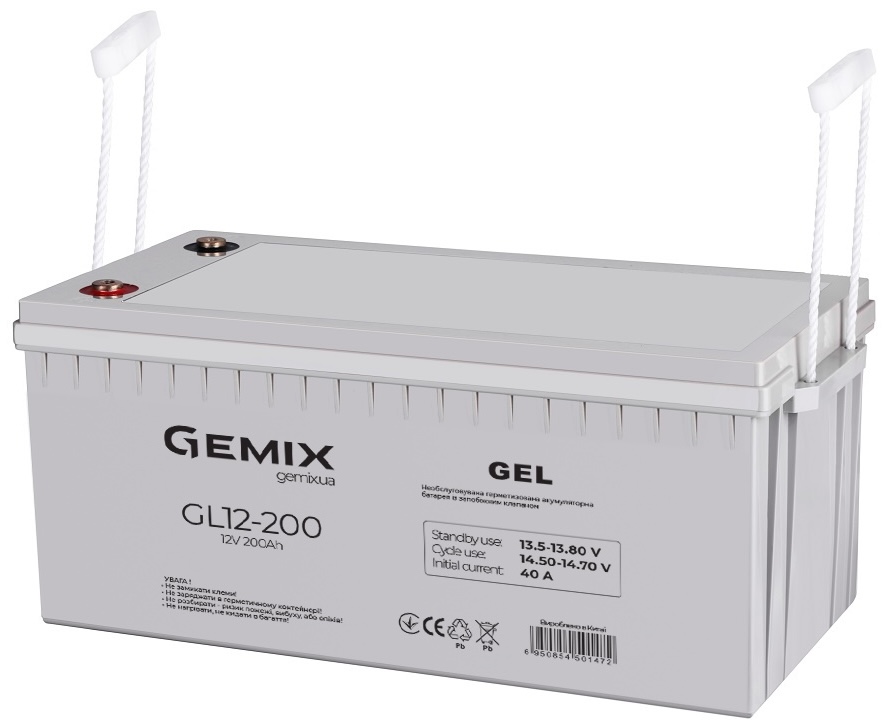 Аккумуляторная батарея Gemix GL 12V 200 Ah (GL12-200) цена 19680 грн - фотография 2