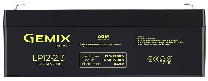 Аккумуляторная батарея Gemix LP12-2.3 в интернет-магазине, главное фото