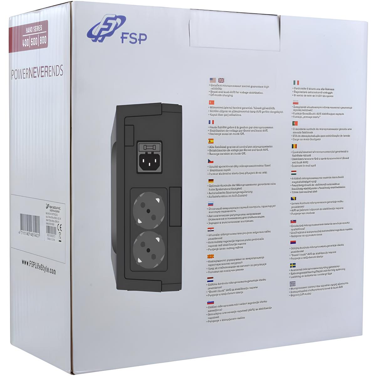 продаємо FSP Nano 800, 800ВА/480Вт, Schuko x 2, Black (PPF4800305) в Україні - фото 4