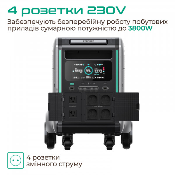 Портативна зарядна станція Zendure SuperBase V4600 Black + батарея V4600 Satellite Battery інструкція - зображення 6