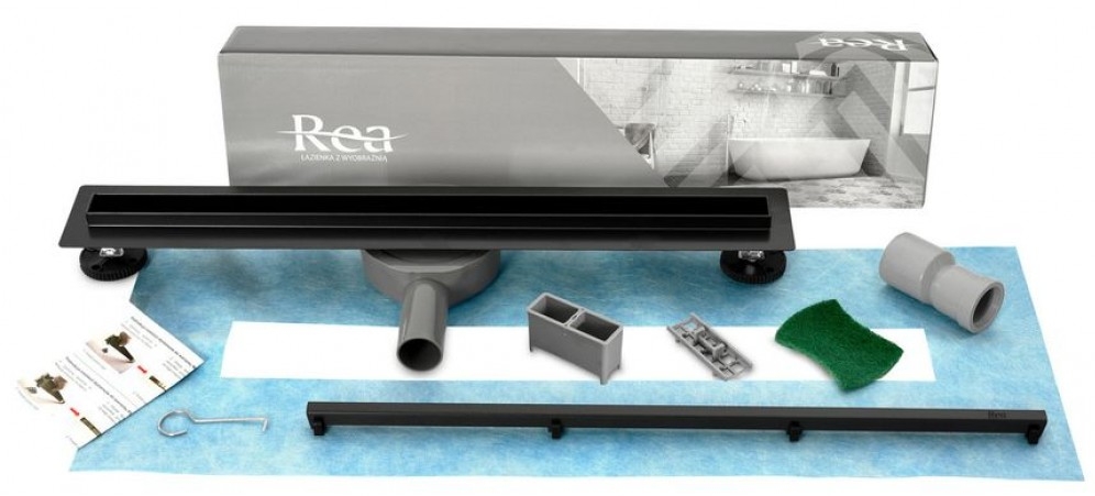 Трап для душу Rea Neo Slim Black Pro 700 мм (Rea-G8901) відгуки - зображення 5