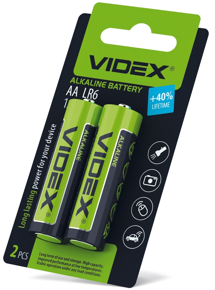Videx AA/LR06, 1.5V Small Blister 2 шт (25400)