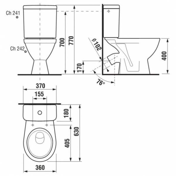 Jika Lyra Plus (H8263840002421_H8933803000631) Габаритные размеры