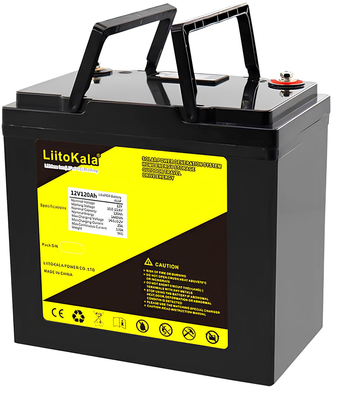 Акумуляторна батарея LiitoKala LiFePO4 12V120Ah, LCD