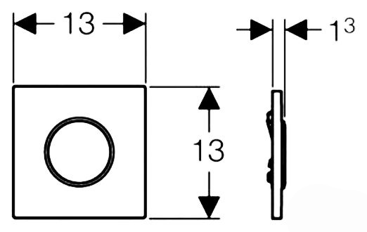Geberit Sigma 10 (116.015.KJ.1)​ Габаритные размеры