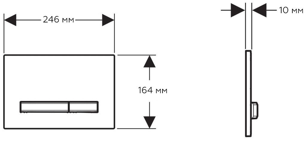 Geberit Sigma 50 (115.670.11.2)​ Габаритні розміри