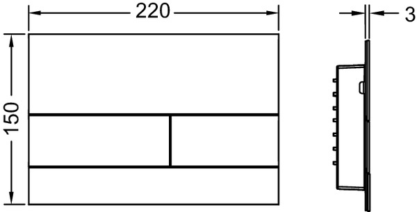 Tece Square II PVD (9240839)​ Габаритні розміри