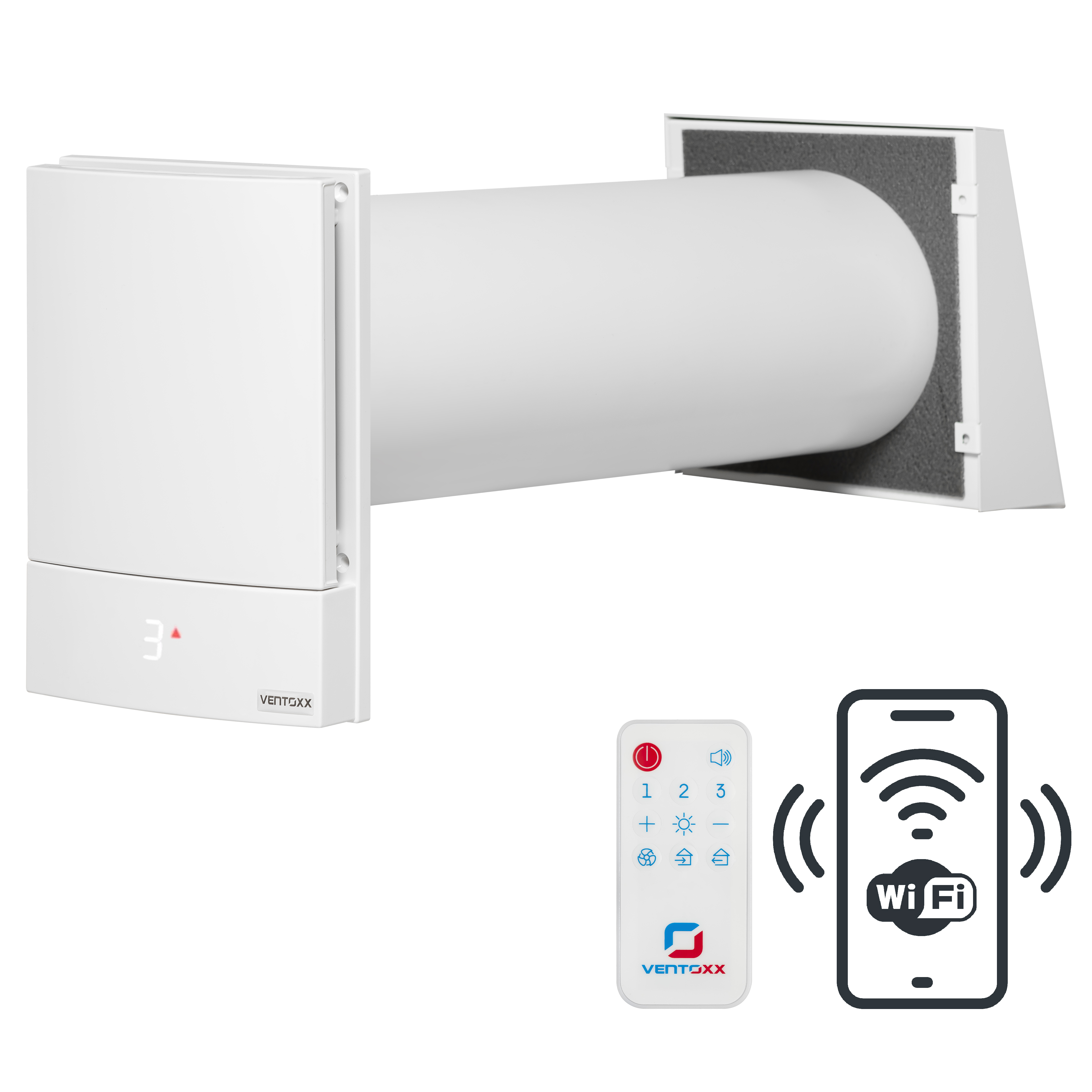 Ventoxx Harmony Smart с Wi-Fi и с внешней крышкой, канал 0.5 м