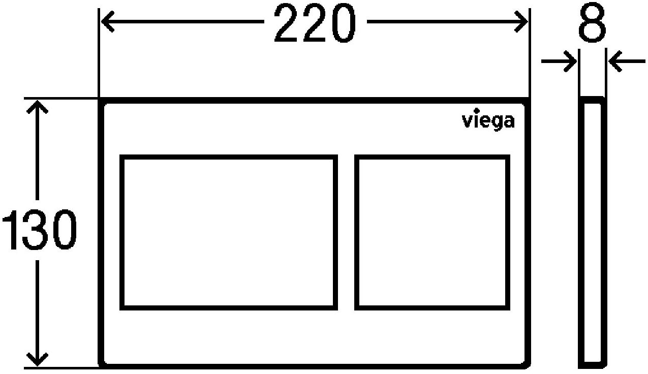Viega Prevista для Visign for Style 21 (773243)​ Габаритные размеры