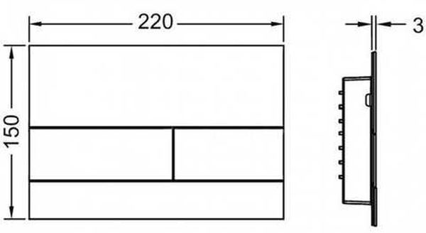 TECE square II (9240847) Габаритні розміри