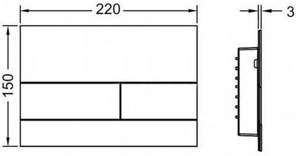 TECE square II (9240846) Габаритні розміри