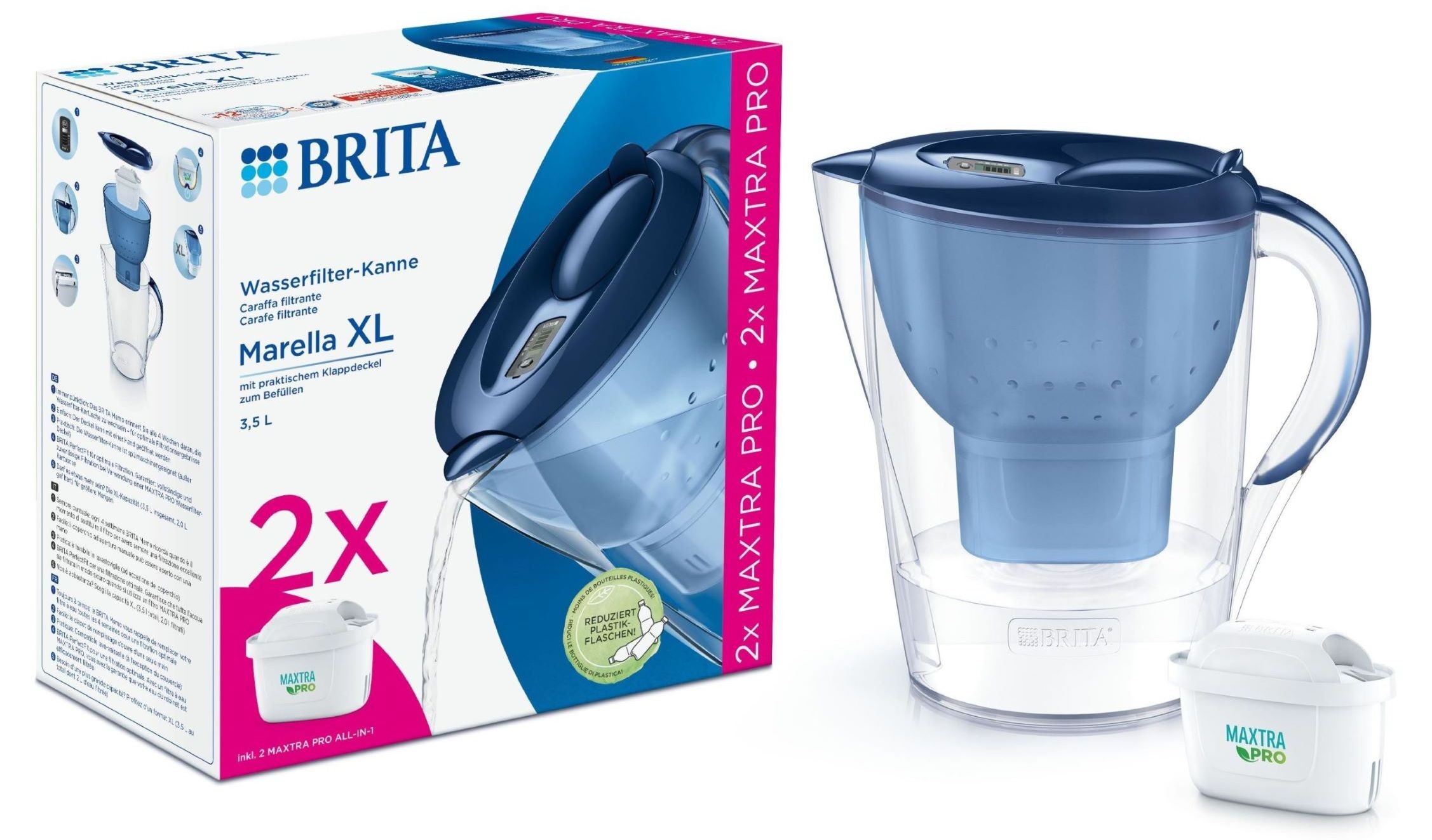 Фильтр для воды Brita Marella XL Memo MXPro 3.5л + 2 картриджа (1052786) отзывы - изображения 5