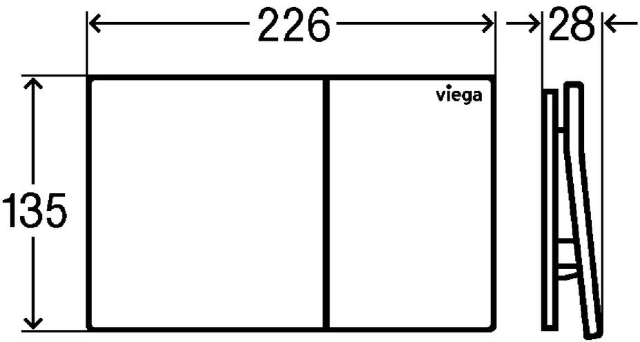 Viega Prevista Visign for More 200 (773601) Габаритные размеры
