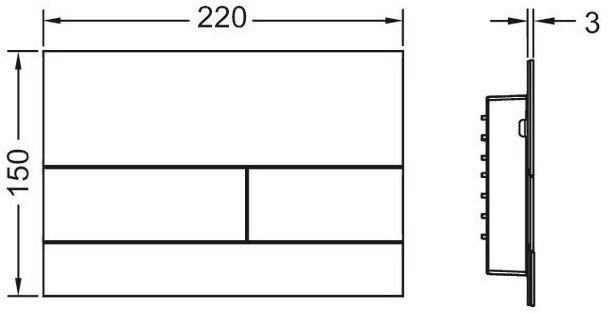 TECE square II (9240834) Габаритні розміри