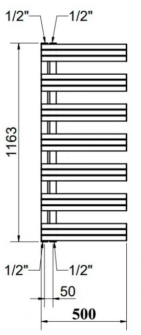 Cordivari CELINE Inox (3551730130101) Габаритные размеры